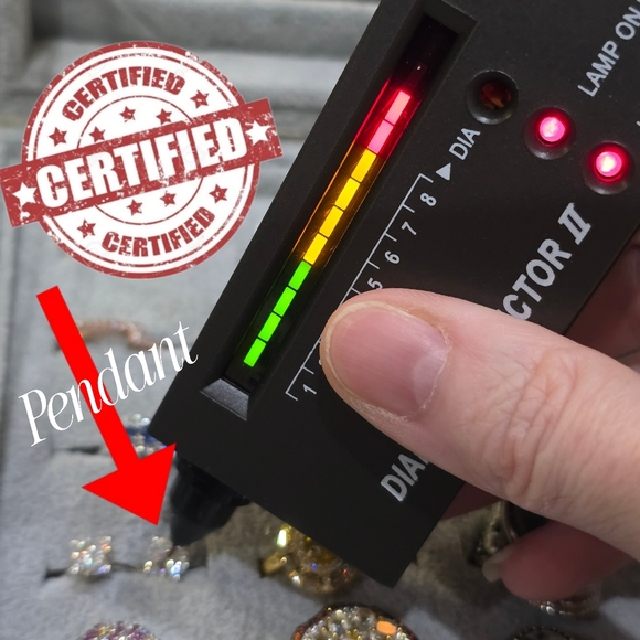 Artisan ✦ Moissanite Ring & Pendant Set ✦ 1.90ctw Rhodium Over Sterling Size 5 - Picture 11 of 14